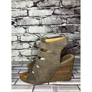 Melrose and Market Calista Taupe Wedge Lace Gladiator Sandals Women 9.5M US/40EU